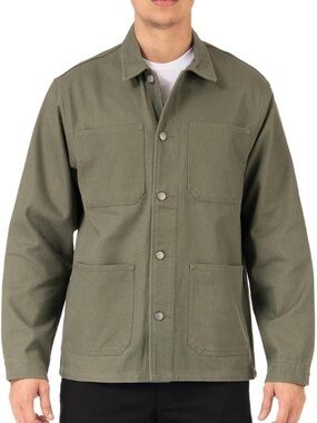 Men's Olive Utility Jacket – Classic Workwear Style